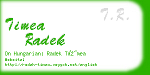 timea radek business card